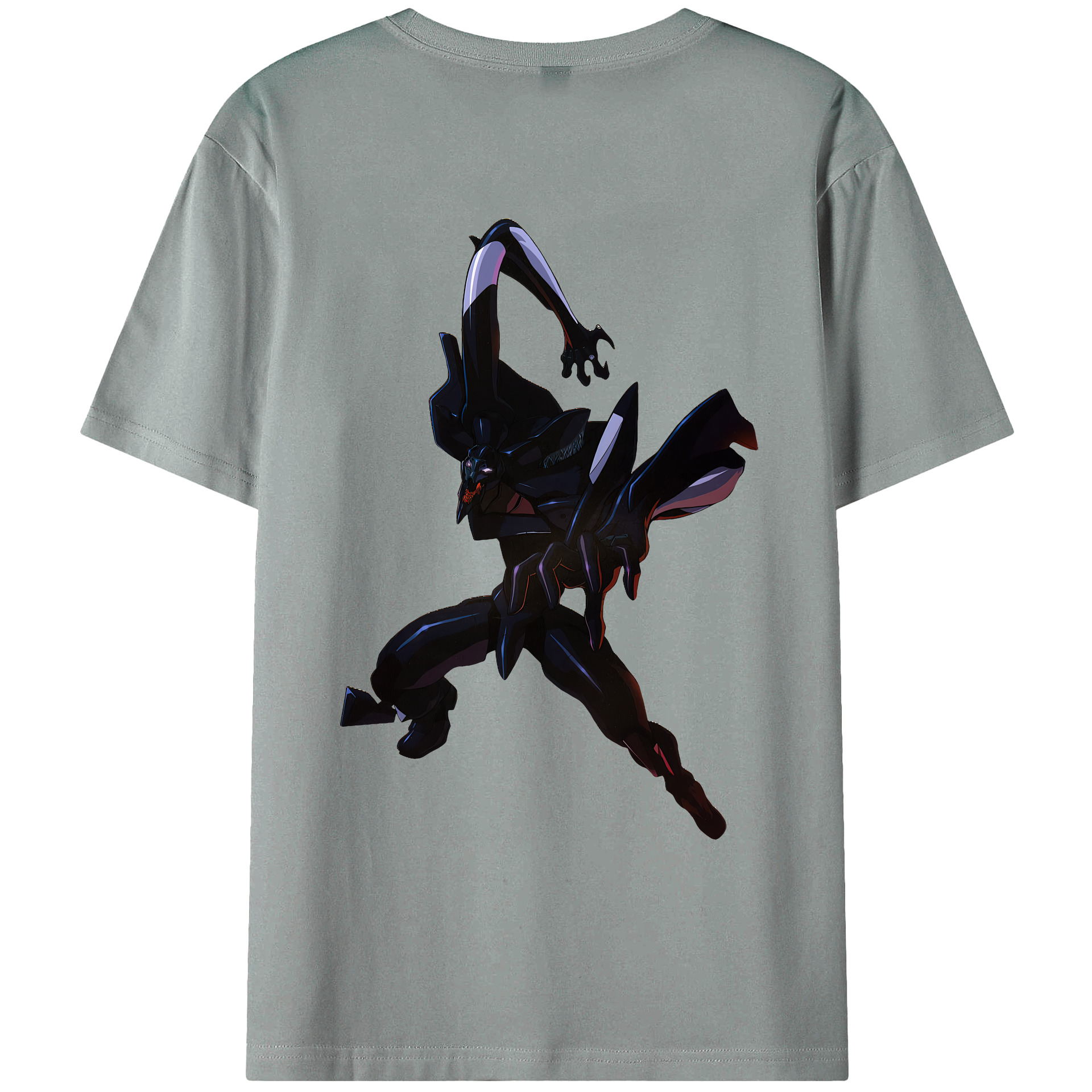 （画像用） EVA 新世紀エヴァンゲリオン 綿100％ メンズ半袖Tシャツ（バックプリント） 通気性